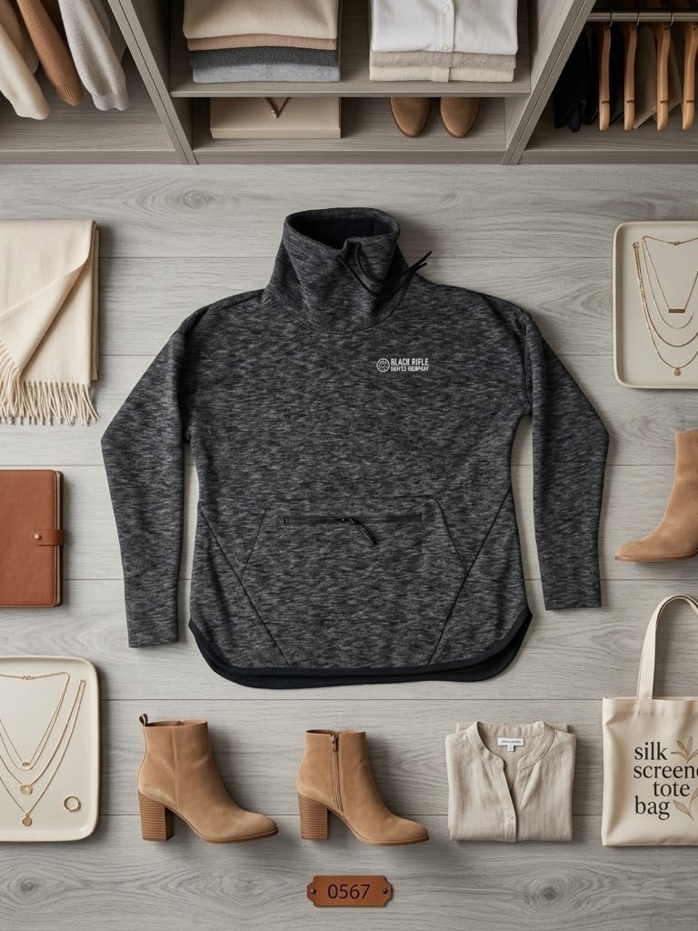 Black Rifle Coffee Co BRCC Sport-Tek Cowl Neck Pullover XL